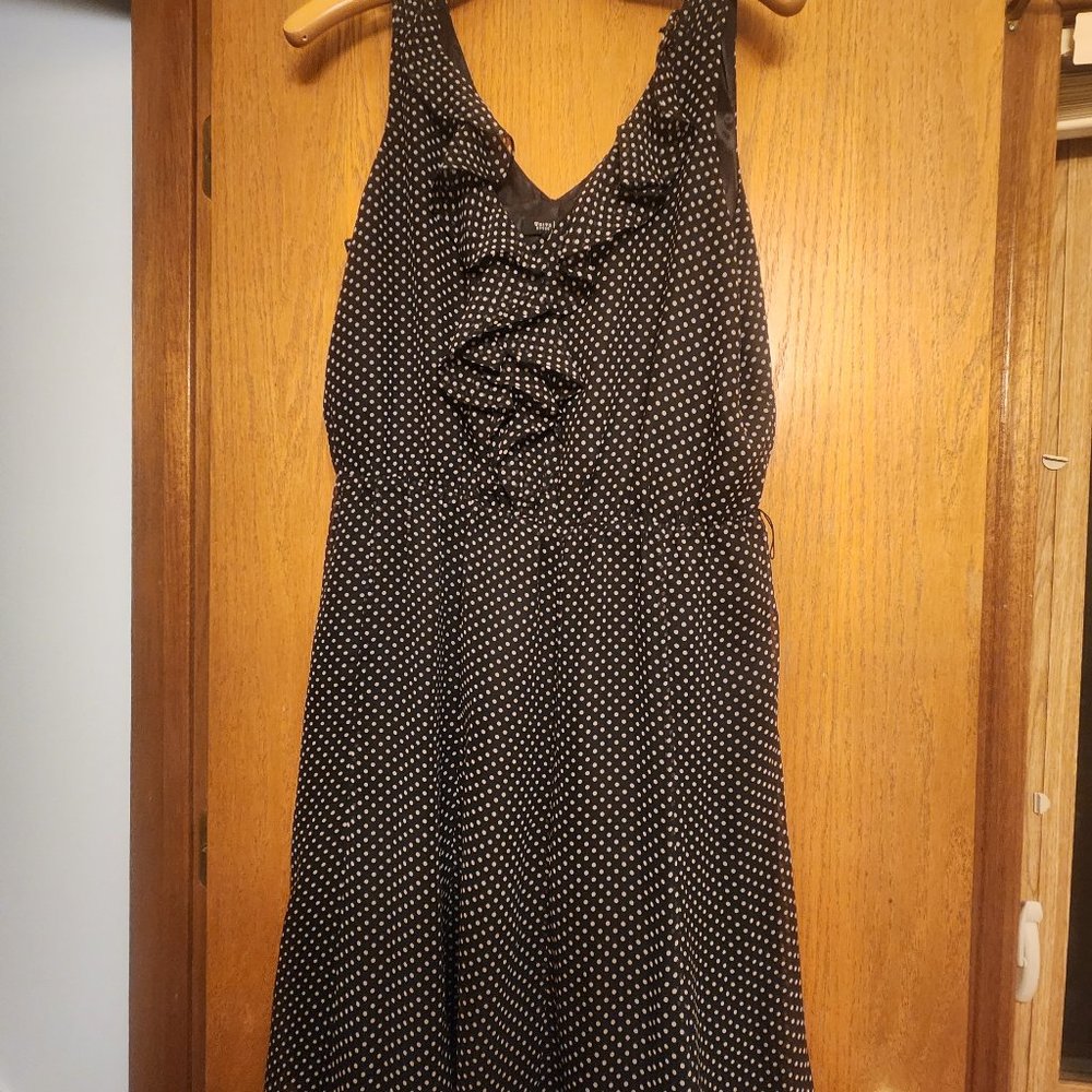 Black Dress and white poka dots